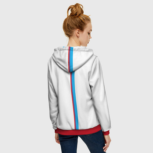 Женская толстовка на молнии BMW WILD BEAST / 3D-Красный – фото 4