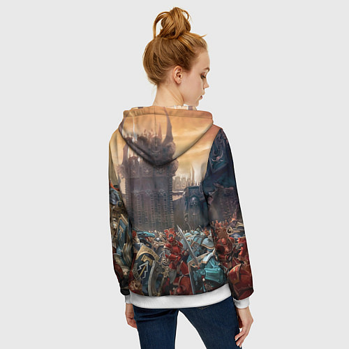 Женская толстовка на молнии Ваха Осада / 3D-Белый – фото 4