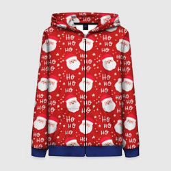 Толстовка на молнии женская САНТА КЛАУС НОВЫЙ ГОД, цвет: 3D-синий