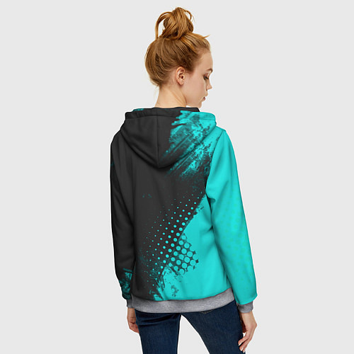 Женская толстовка на молнии 6IX9INE Текстура / 3D-Меланж – фото 4