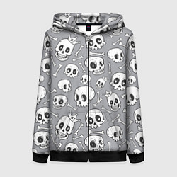 Женская толстовка на молнии Skulls & bones