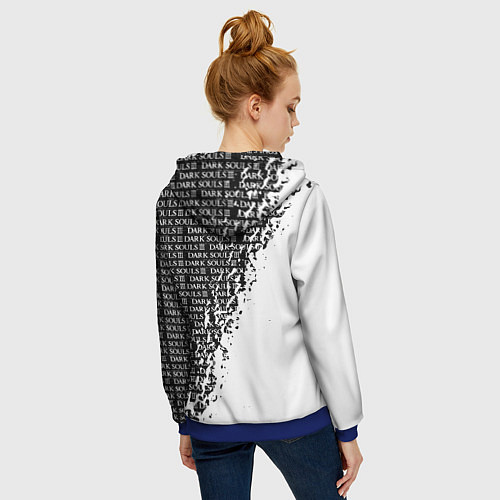 Женская толстовка на молнии Dark souls темные души / 3D-Синий – фото 4