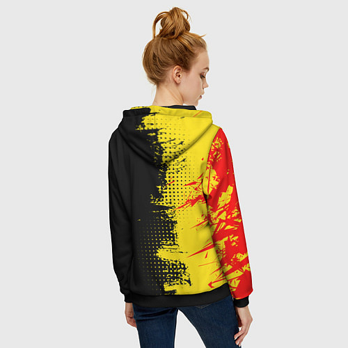 Женская толстовка на молнии Кобра Кай Cobra Kai / 3D-Черный – фото 4