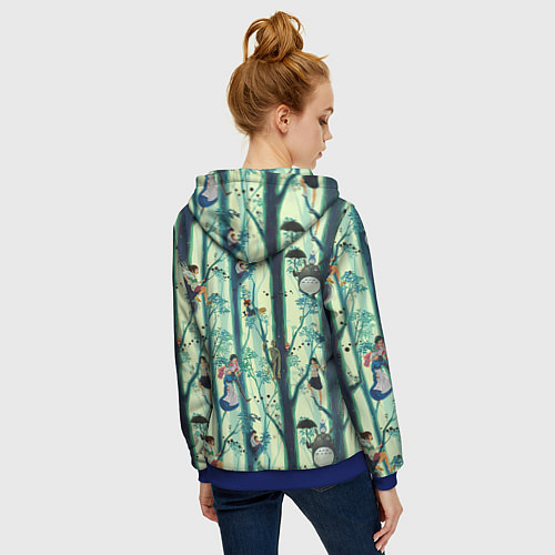 Женская толстовка на молнии Ghibli All / 3D-Синий – фото 4