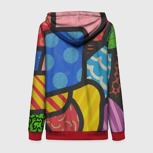 Женская толстовка на молнии В стиле ромеро бритто / 3D-Красный – фото 2