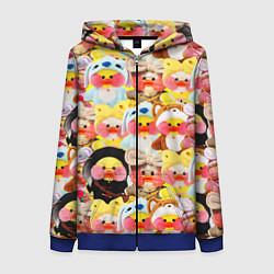 Толстовка на молнии женская УТЯ УТОЧКА ЛАЛАФАНФАН ПАТТЕРН, цвет: 3D-синий