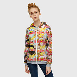 Толстовка на молнии женская УТЯ УТОЧКА ЛАЛАФАНФАН ПАТТЕРН, цвет: 3D-меланж — фото 2
