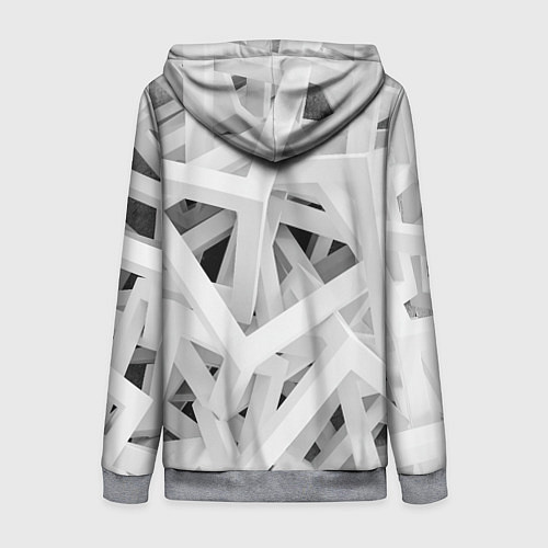 Женская толстовка на молнии БЕЛЫЙ АРХИТЕКТОР / 3D-Меланж – фото 2
