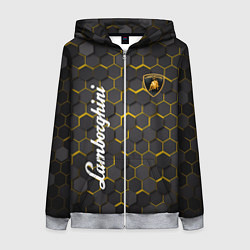 Женская толстовка на молнии Lamborghini - Золотые соты