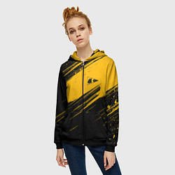 Толстовка на молнии женская Парусный спорт Водный спорт, цвет: 3D-черный — фото 2