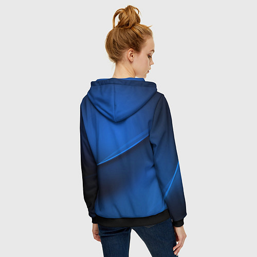 Женская толстовка на молнии Subaru sport / 3D-Черный – фото 4