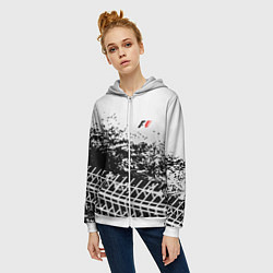Толстовка на молнии женская F1 Формула 1 Mini Logo, цвет: 3D-белый — фото 2
