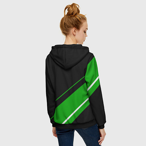 Женская толстовка на молнии RENAULT РЕНО / 3D-Черный – фото 4