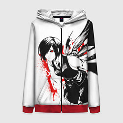 Толстовка на молнии женская ТОУКА TOKYO GHOUL, цвет: 3D-красный