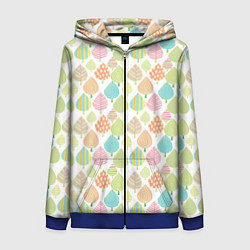 Женская толстовка на молнии Яркие деревья