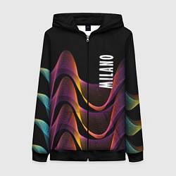 Толстовка на молнии женская Fashion pattern Neon Milano, цвет: 3D-черный