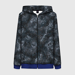 Толстовка на молнии женская Камуфляж Паук Ночь, цвет: 3D-синий