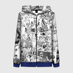 Толстовка на молнии женская Kuroko no Basket pattern, цвет: 3D-синий