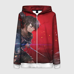 Женская толстовка на молнии Красивый Хяккимару