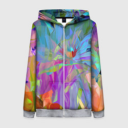 Толстовка на молнии женская Abstract color pattern Summer 2022, цвет: 3D-меланж