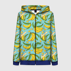 Женская толстовка на молнии Banana pattern Summer Fashion 2022