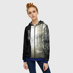 Толстовка на молнии женская Burzum - Belus, цвет: 3D-синий — фото 2