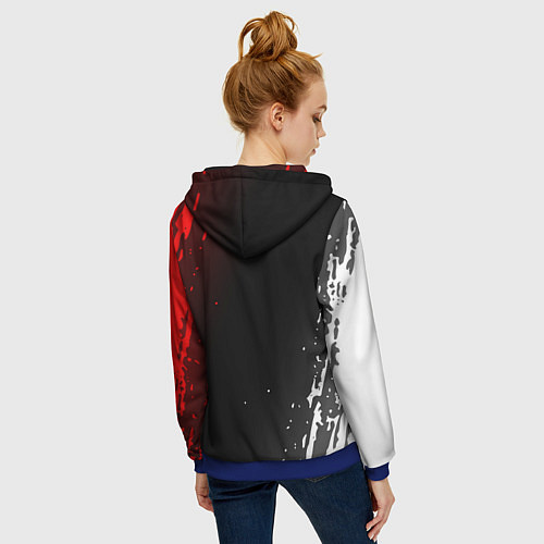 Женская толстовка на молнии Resident evil амбрелла / 3D-Синий – фото 4