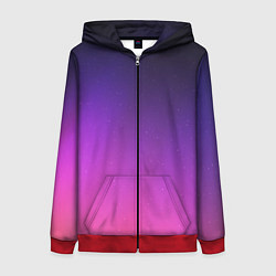 Женская толстовка на молнии Розовофиолетовый градиент