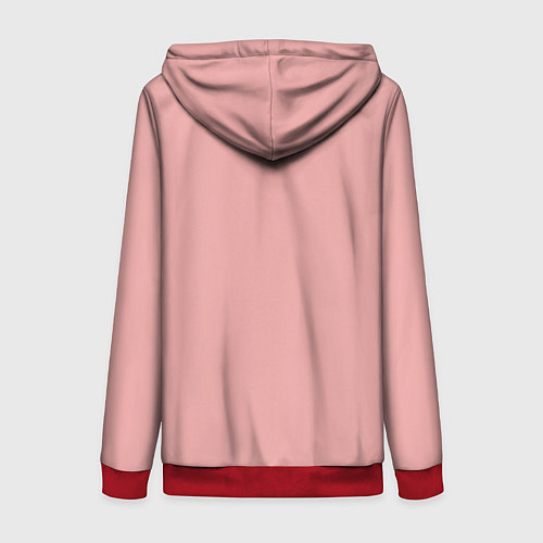 Женская толстовка на молнии Адам Сэндлер пьет молоко / 3D-Красный – фото 2