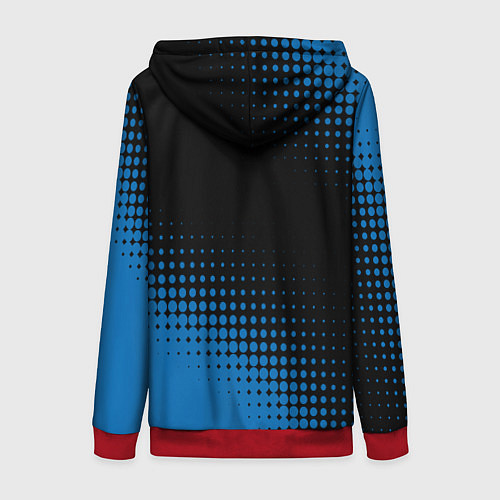 Женская толстовка на молнии Inter абстракция / 3D-Красный – фото 2