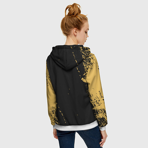 Женская толстовка на молнии Liverpool гранж / 3D-Белый – фото 4