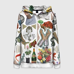 Толстовка на молнии женская Underground vanguard pattern fashion 2088, цвет: 3D-белый