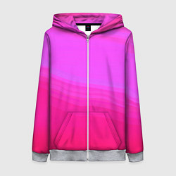 Толстовка на молнии женская Neon pink bright abstract background, цвет: 3D-меланж