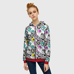 Толстовка на молнии женская Sport and fitness, цвет: 3D-красный — фото 2