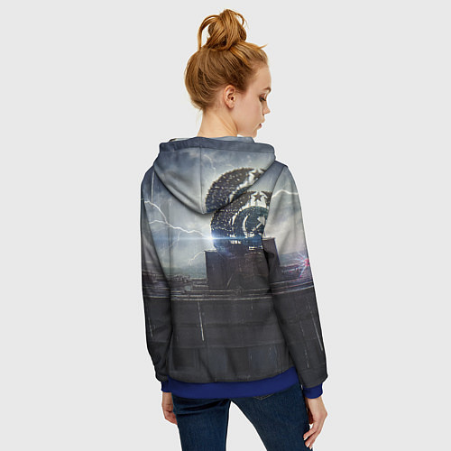 Женская толстовка на молнии STALKER Герб СССР В Припяти / 3D-Синий – фото 4