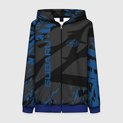 Женская толстовка на молнии Subaru - следы шин