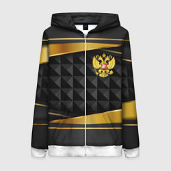 Женская толстовка на молнии Gold & black - Russia
