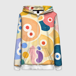 Женская толстовка на молнии Глазастики, забавный рисунок