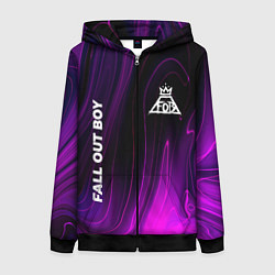 Толстовка на молнии женская Fall Out Boy violet plasma, цвет: 3D-черный