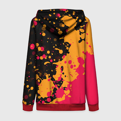 Женская толстовка на молнии Roma Краска / 3D-Красный – фото 2