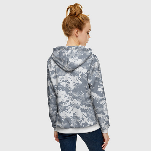 Женская толстовка на молнии UCP камуфляж США / 3D-Белый – фото 4