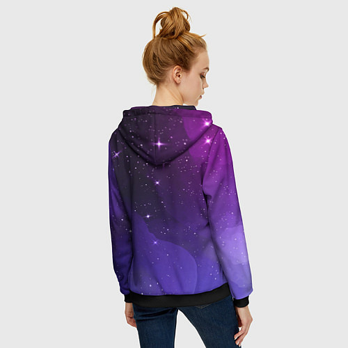 Женская толстовка на молнии Breaking Benjamin просто космос / 3D-Черный – фото 4