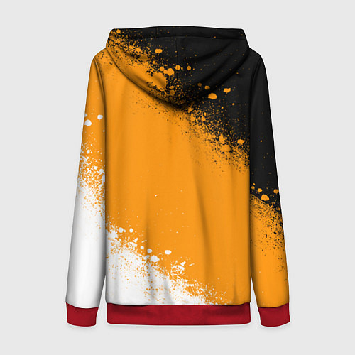 Женская толстовка на молнии Имперский флаг - триколор / 3D-Красный – фото 2