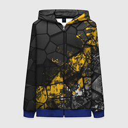 Толстовка на молнии женская Имперская геометрия, цвет: 3D-синий