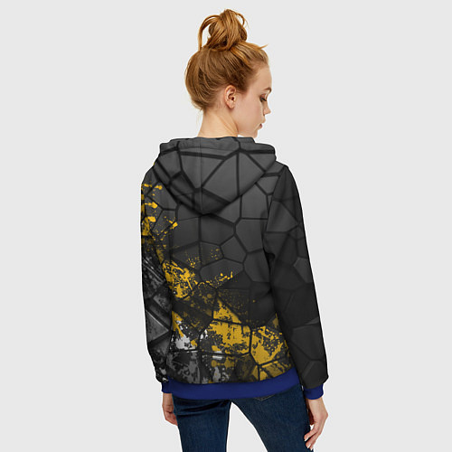 Женская толстовка на молнии Имперская геометрия / 3D-Синий – фото 4