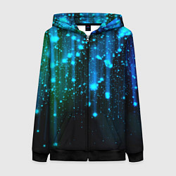 Толстовка на молнии женская Space - starfall, цвет: 3D-черный