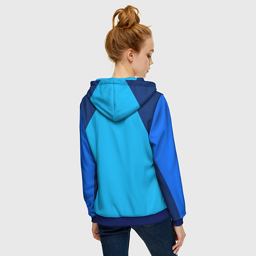 Женская толстовка на молнии Спортик из 90х FIRM / 3D-Синий – фото 4