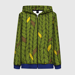 Толстовка на молнии женская Вязаное полотно, цвет: 3D-синий