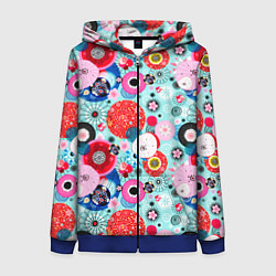 Женская толстовка на молнии Abstract flowers