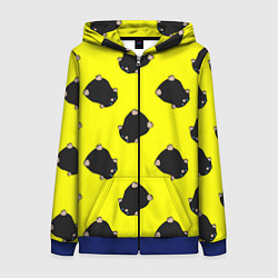 Толстовка на молнии женская Кротовуха, цвет: 3D-синий